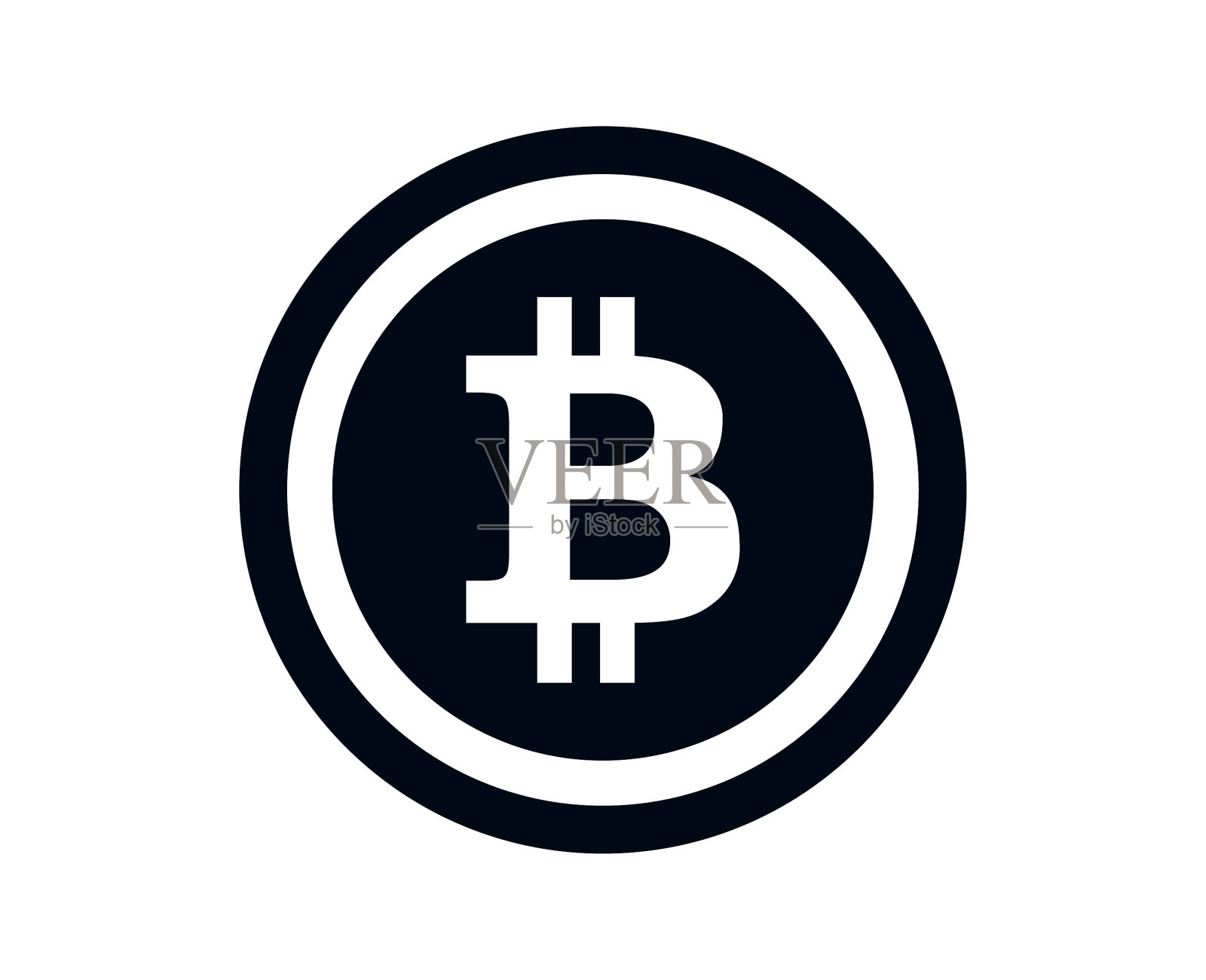 比特币白色背景剪影插画图片素材