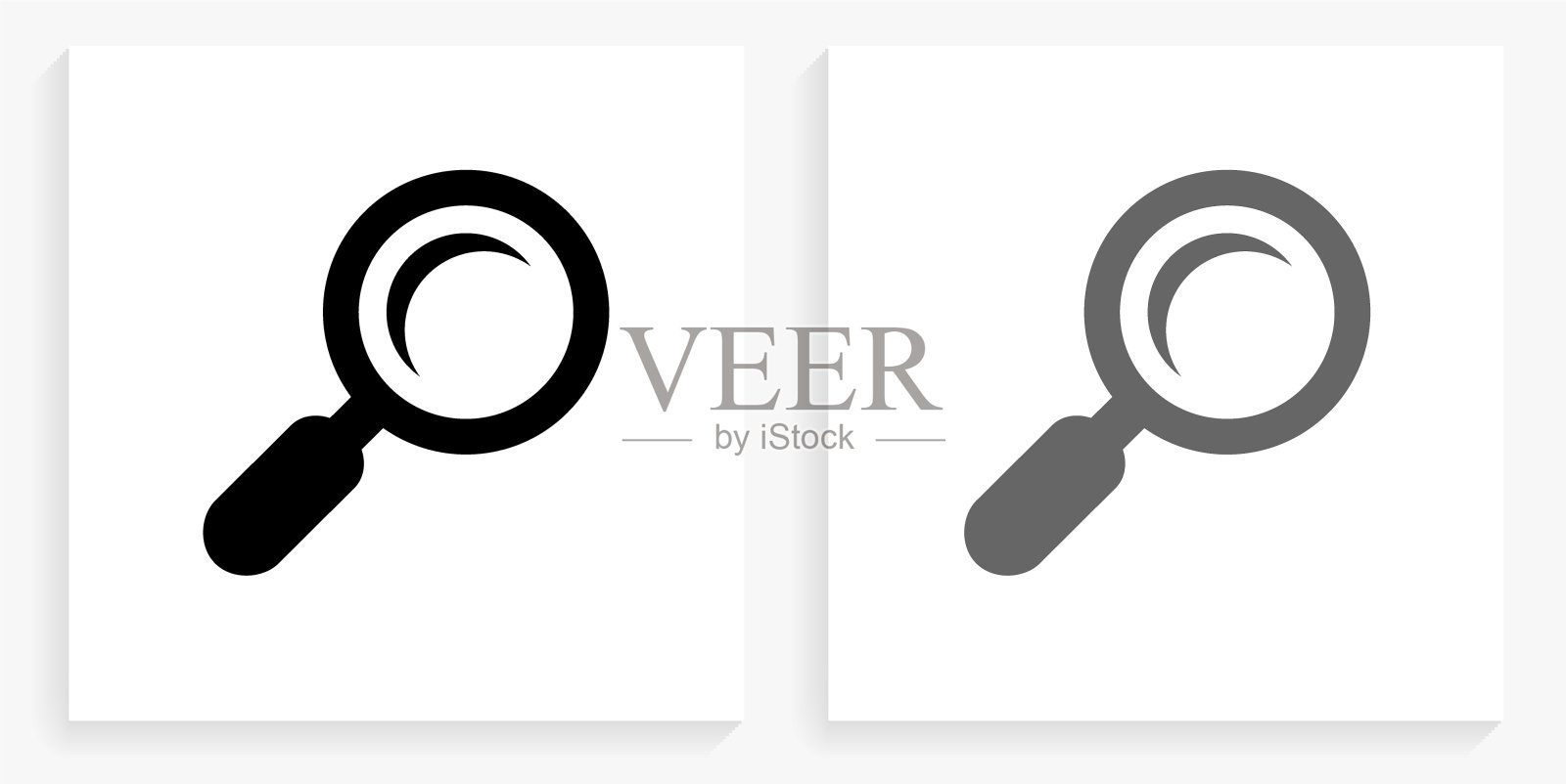 搜索黑白方形图标插画图片素材