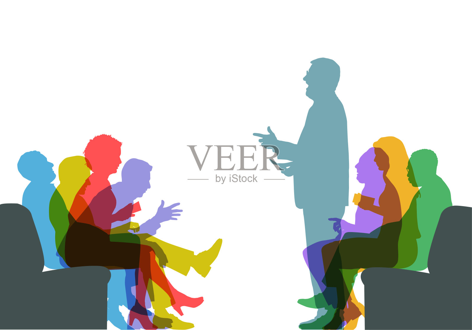 政客辩论插画图片素材