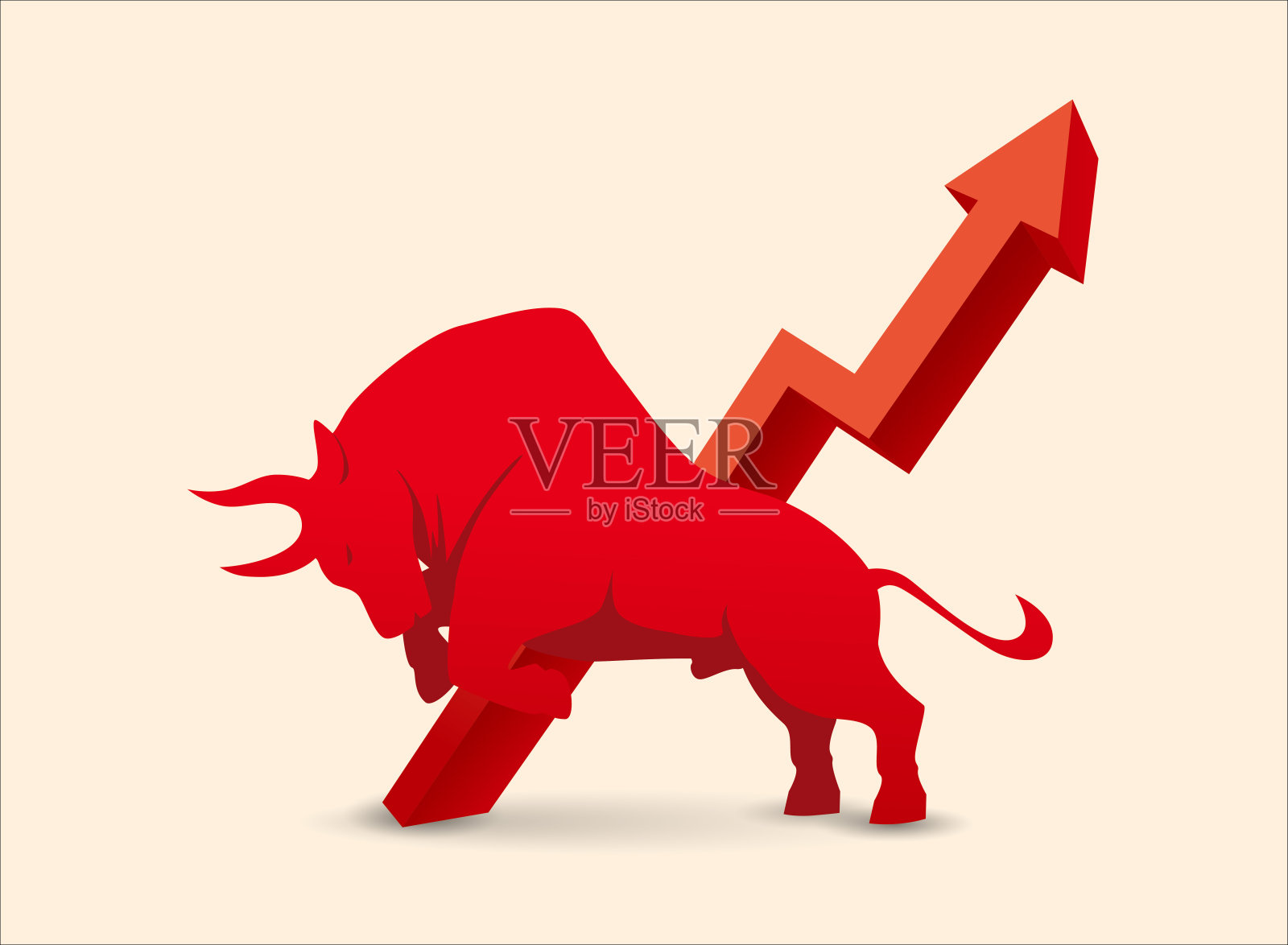 牛市的象征插画图片素材