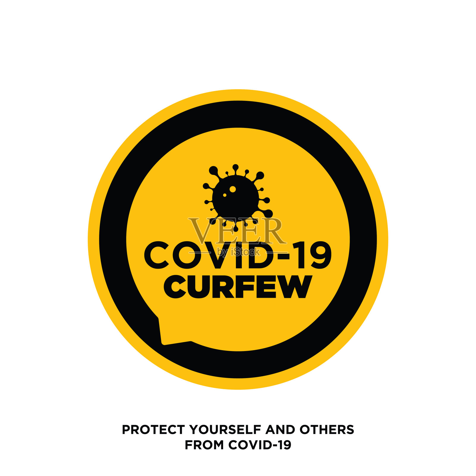 关于冠状病毒或Covid-19病媒插图的警告标志插画图片素材