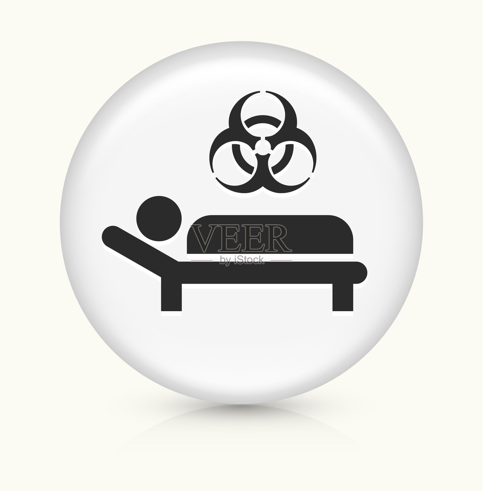 有生物危害标志图标的病人插画图片素材