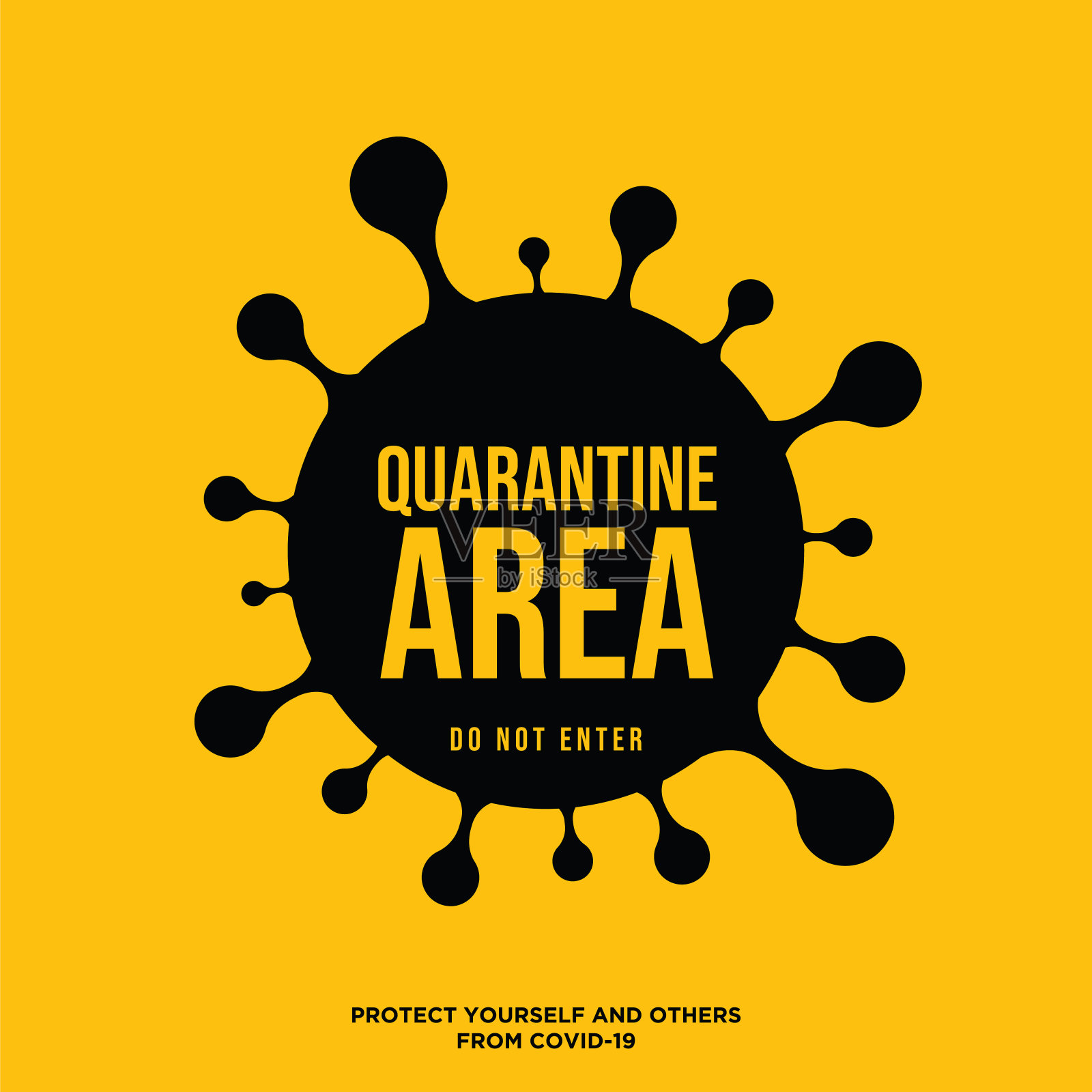 关于冠状病毒或Covid-19病媒插图的警告标志插画图片素材