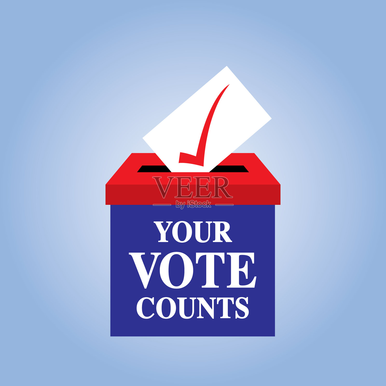 你的选票算数投票箱插画图片素材