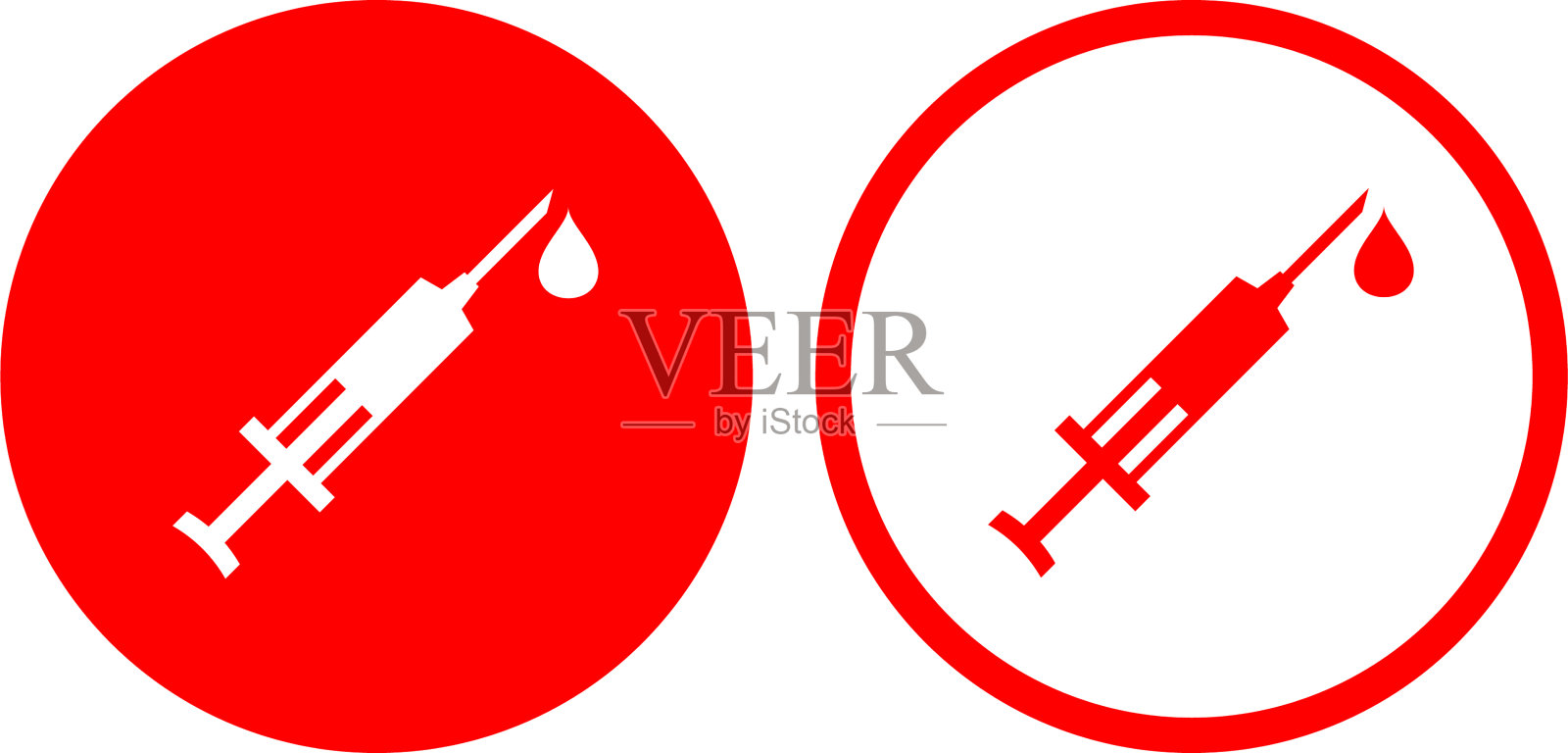 医疗注射器图标插画图片素材