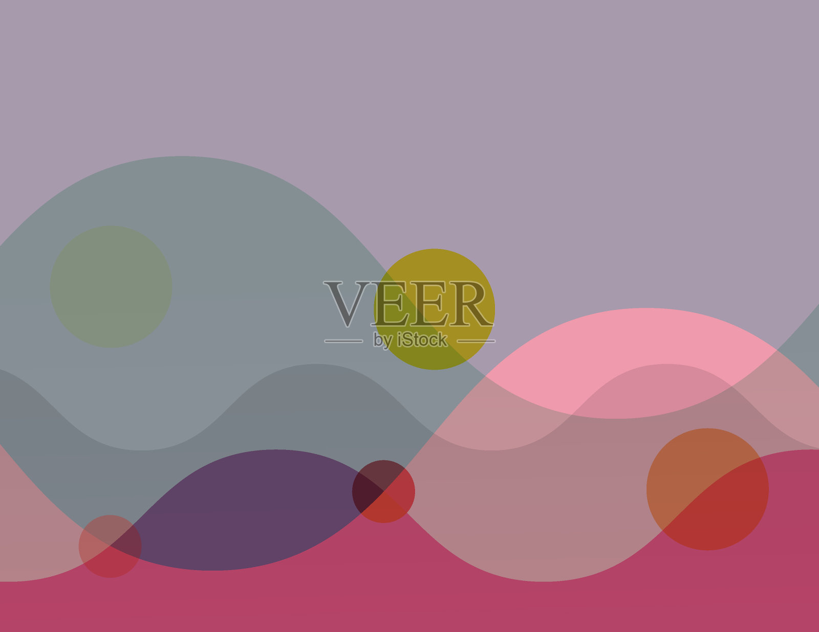 彩色抽象背景与波浪动态效果插画图片素材