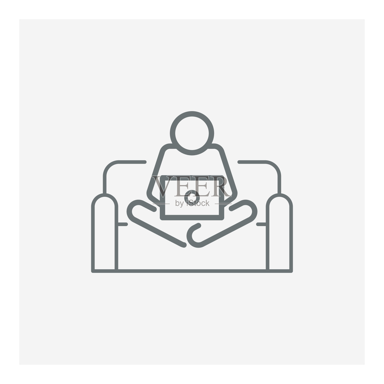 在家办公线条图标,居家图标图标素材