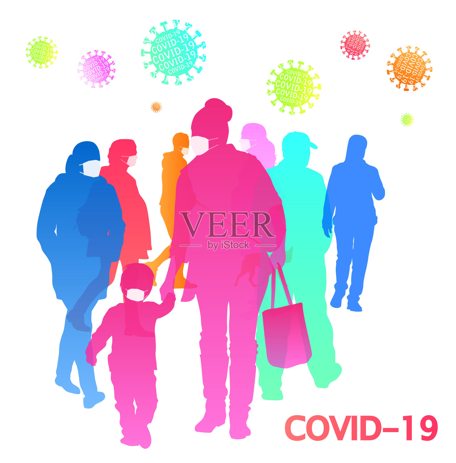 就像一个大男孩面具插画图片素材