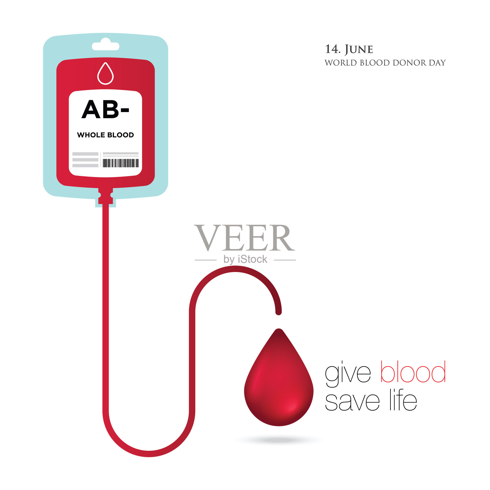 献血日。献血塑料袋平式。献血的概念。医学背景。矢量插图。插画图片素材