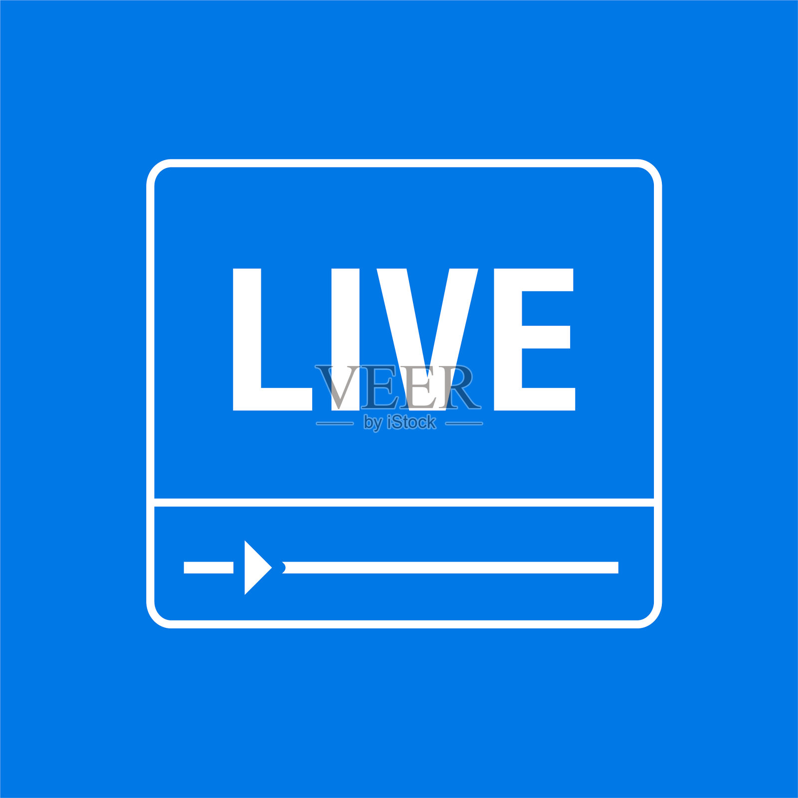 视频播放器界面图标插画图片素材