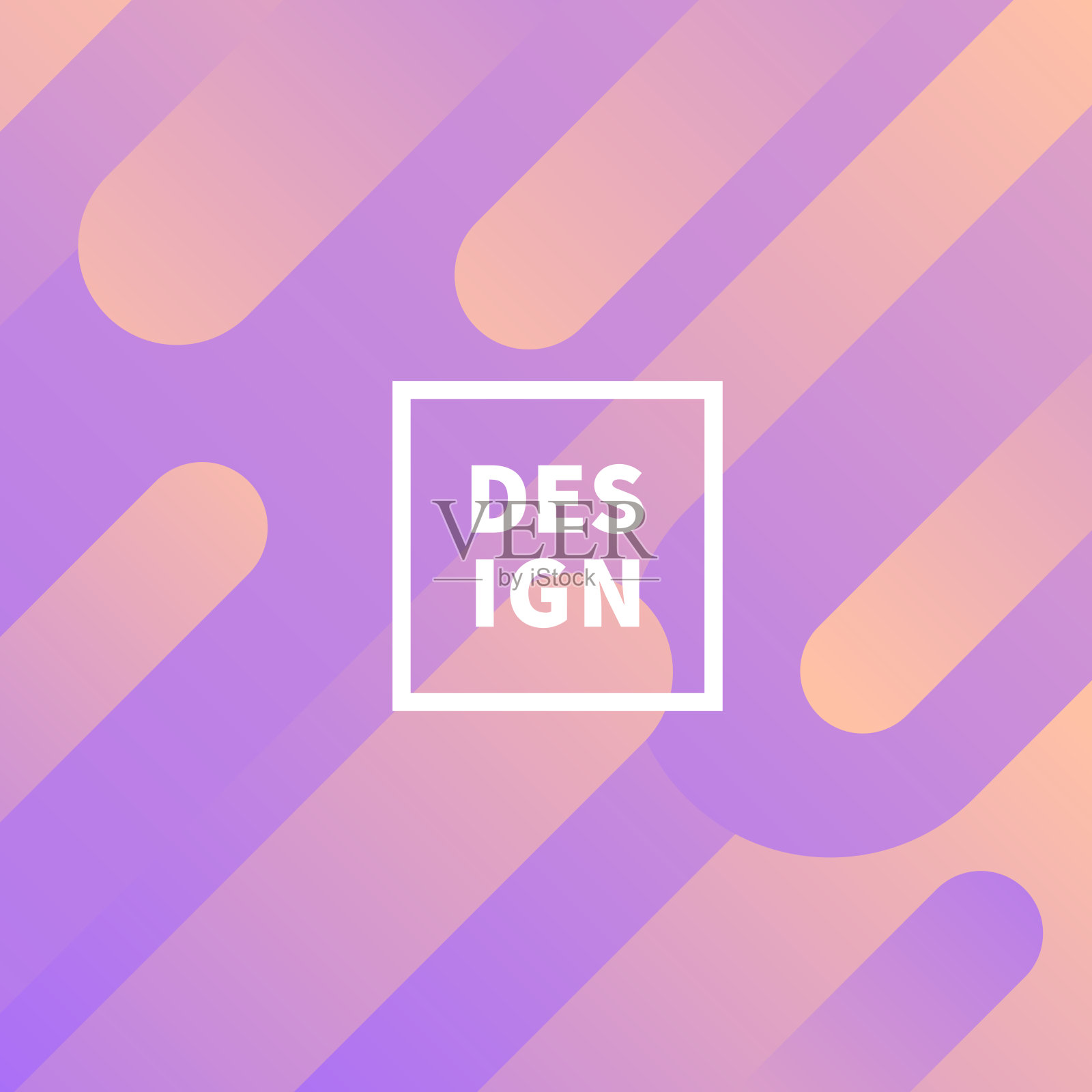 抽象设计与几何形状-时尚的粉色梯度插画图片素材