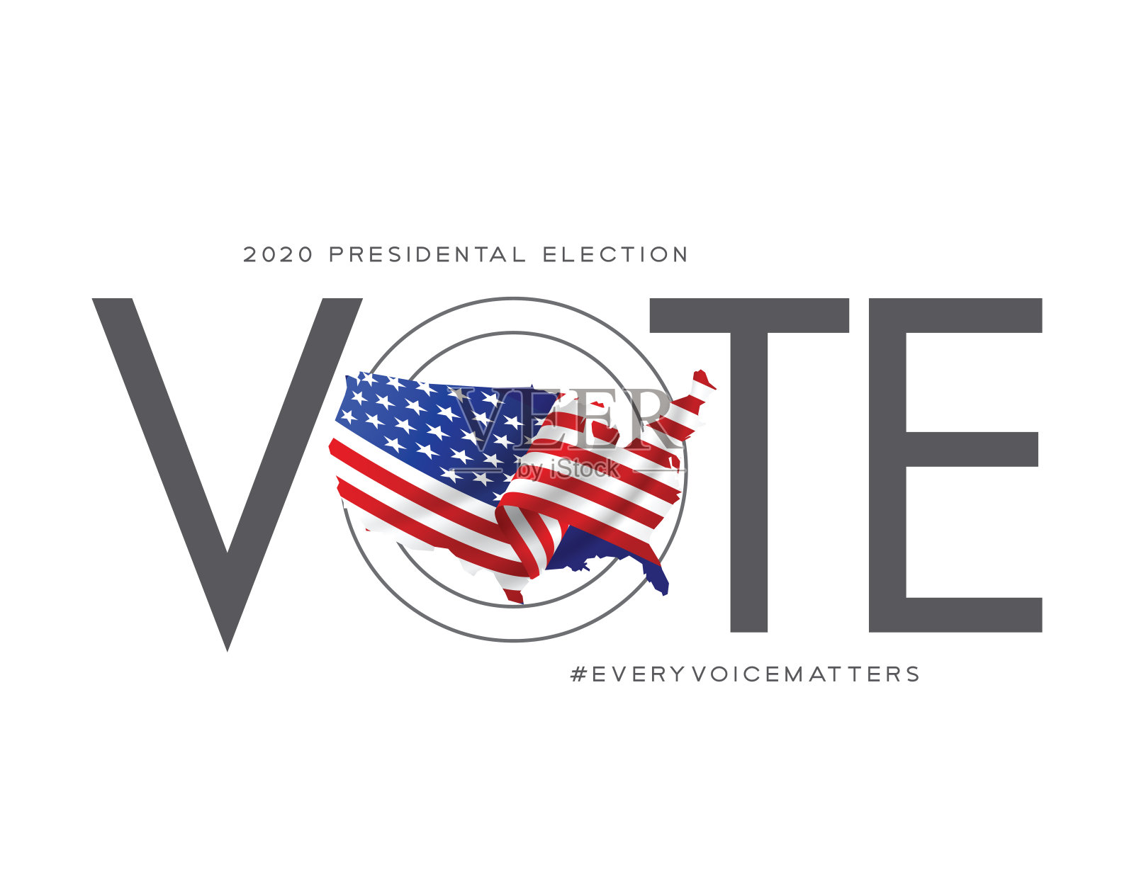 2020年美国总统大选。矢量股票图插画图片素材