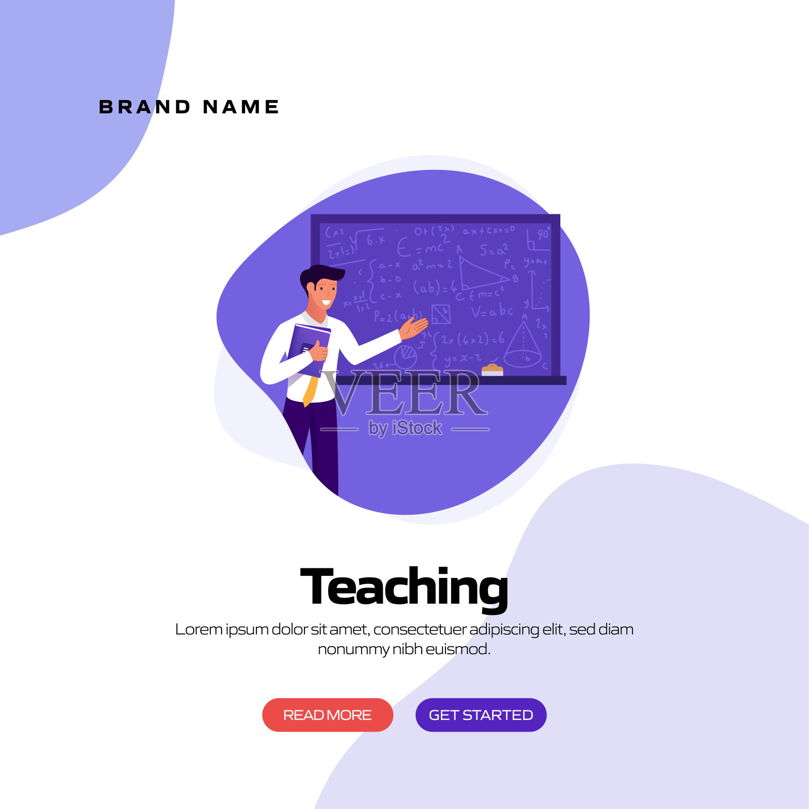 登陆页模板、网站横幅、广告及营销材料、在线广告、商业演示等相关教学矢量插图。插画图片素材