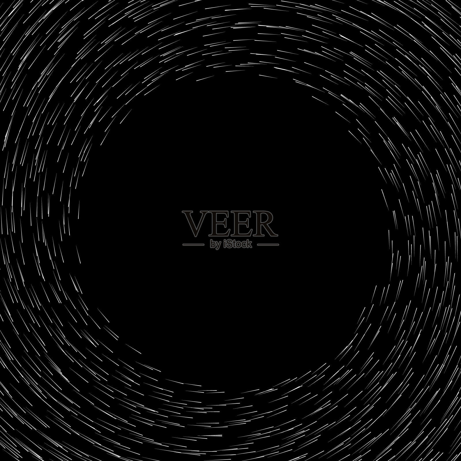 围绕中心点移动的发光白色轨迹插画图片素材