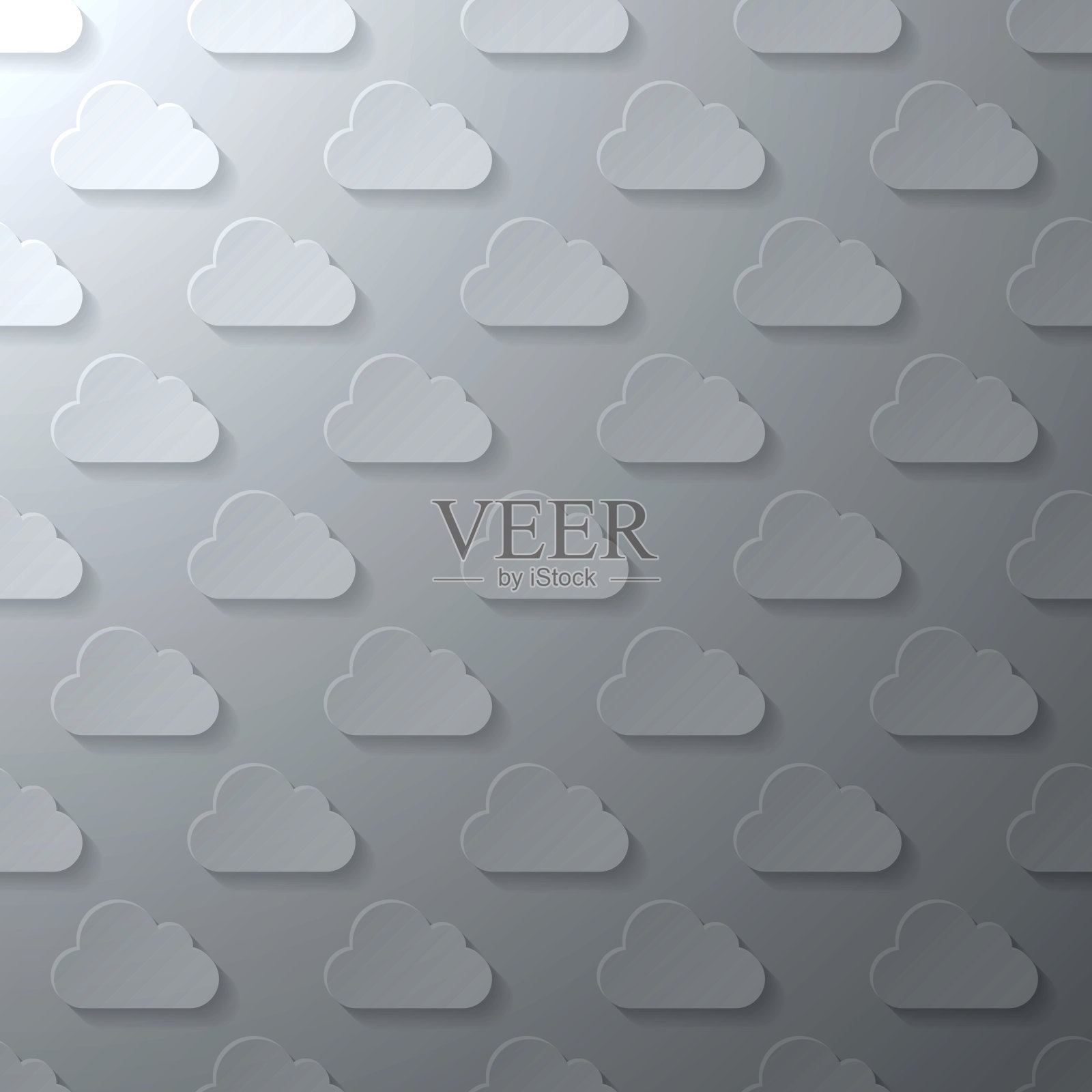 抽象的灰色背景-云模式插画图片素材