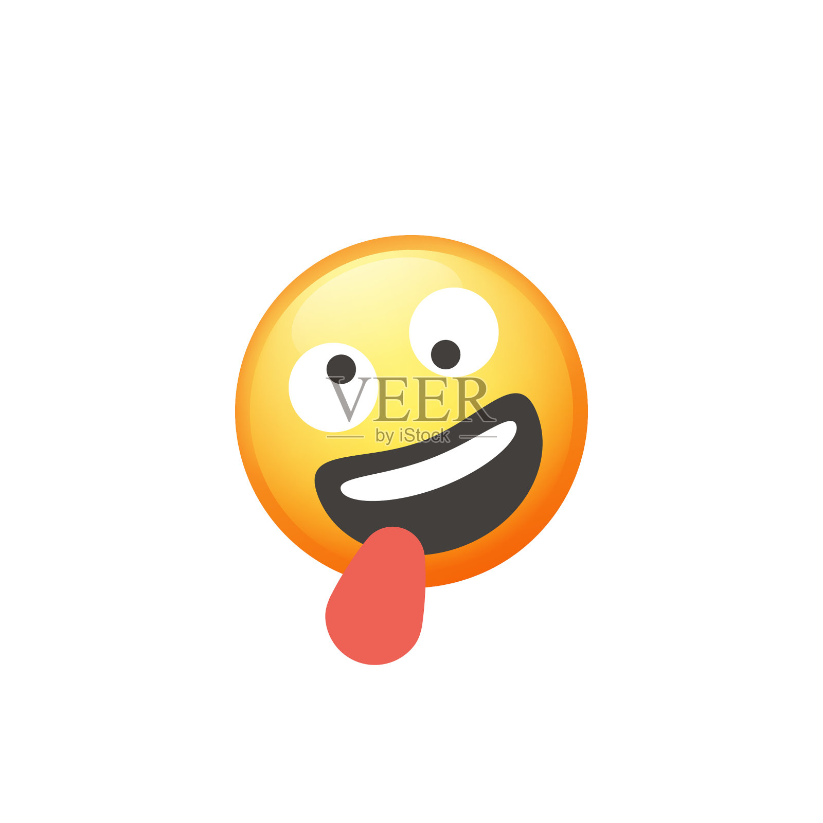 Emoticon裁剪设计元素可爱和色彩渐变插画图片素材