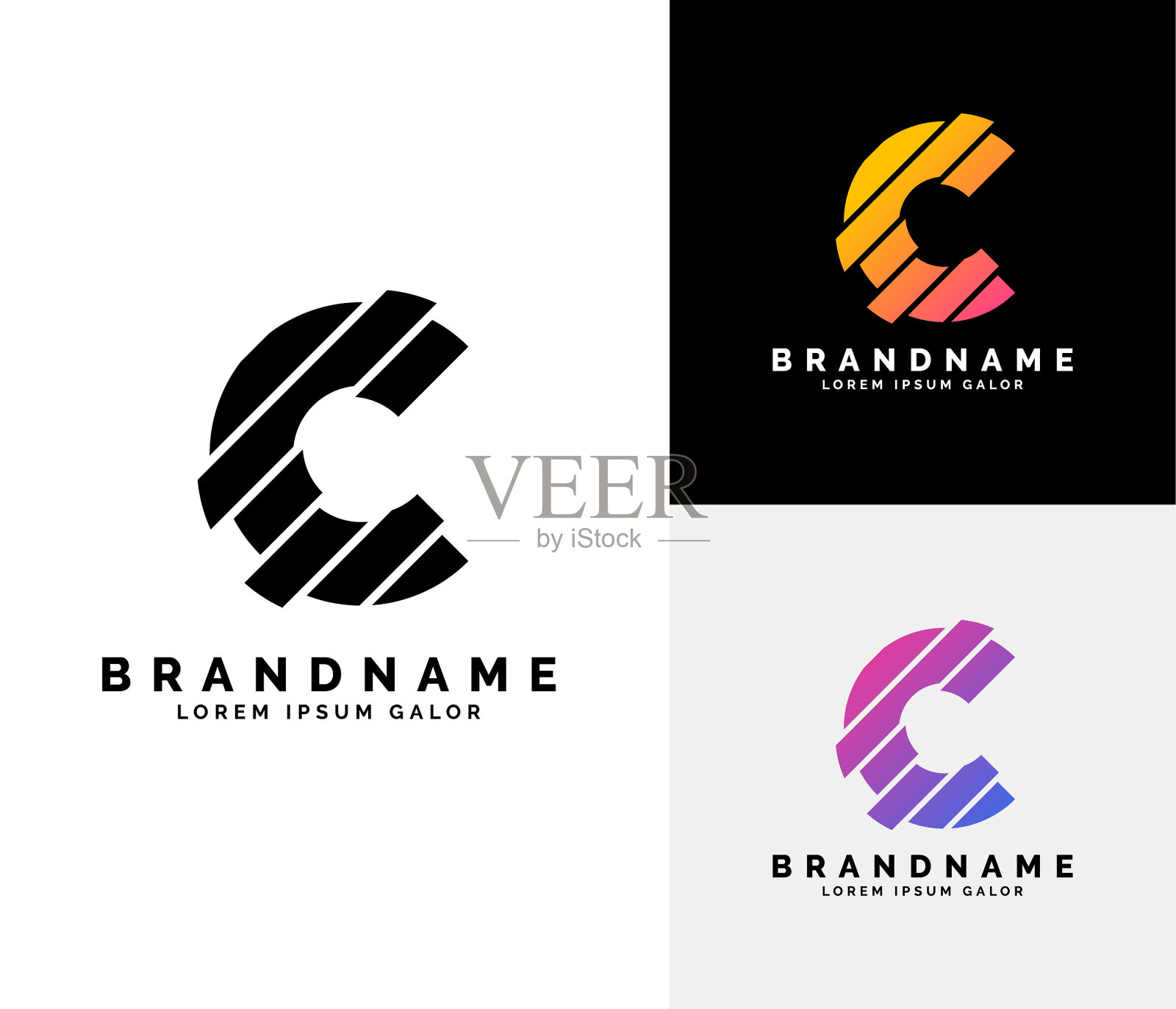 C标志设置插画图片素材