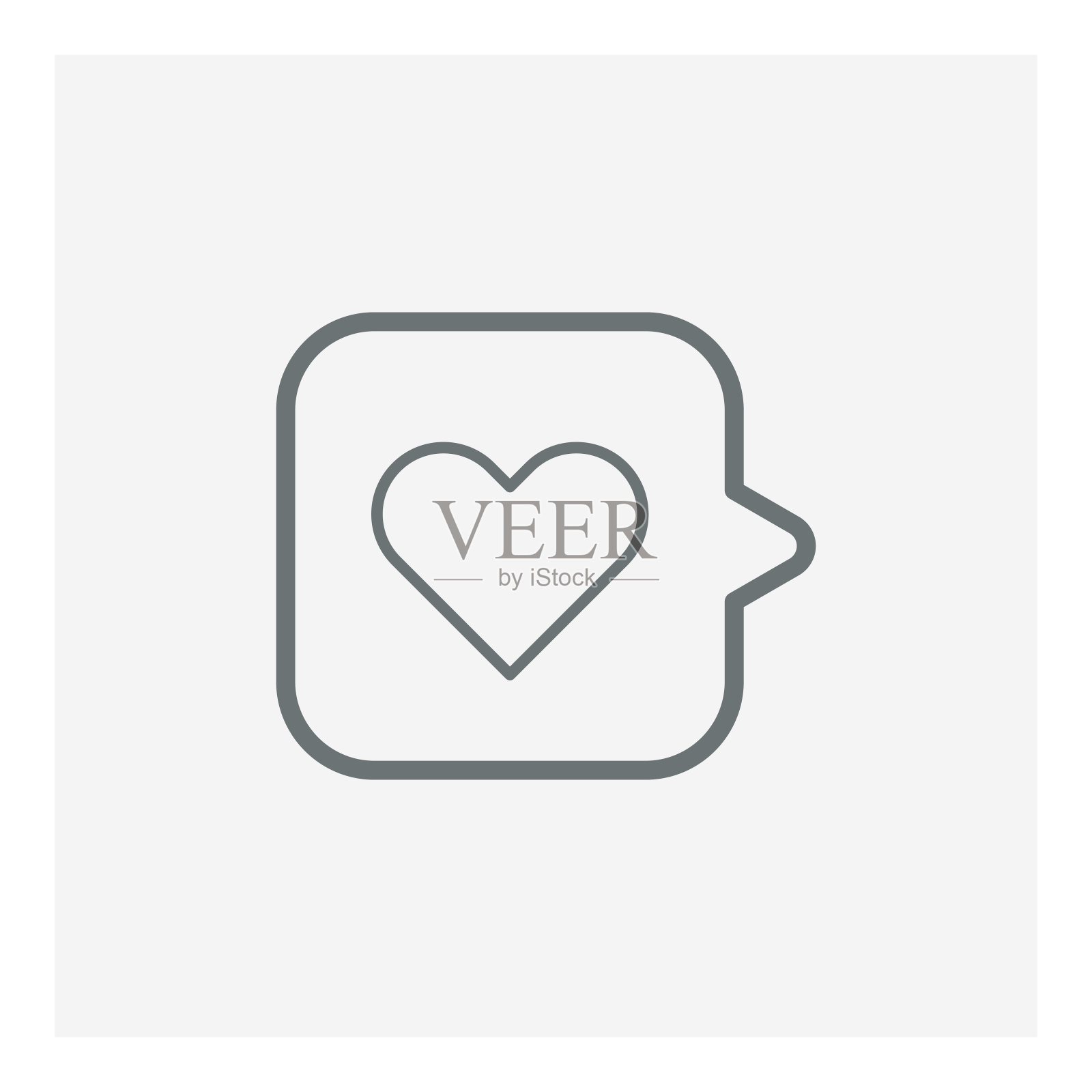 心形对话气泡图标图标素材