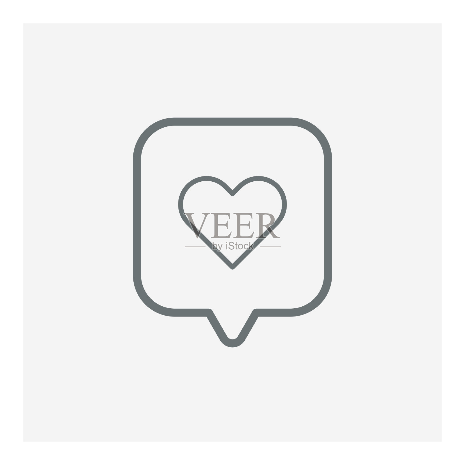 心形对话气泡图标图标素材