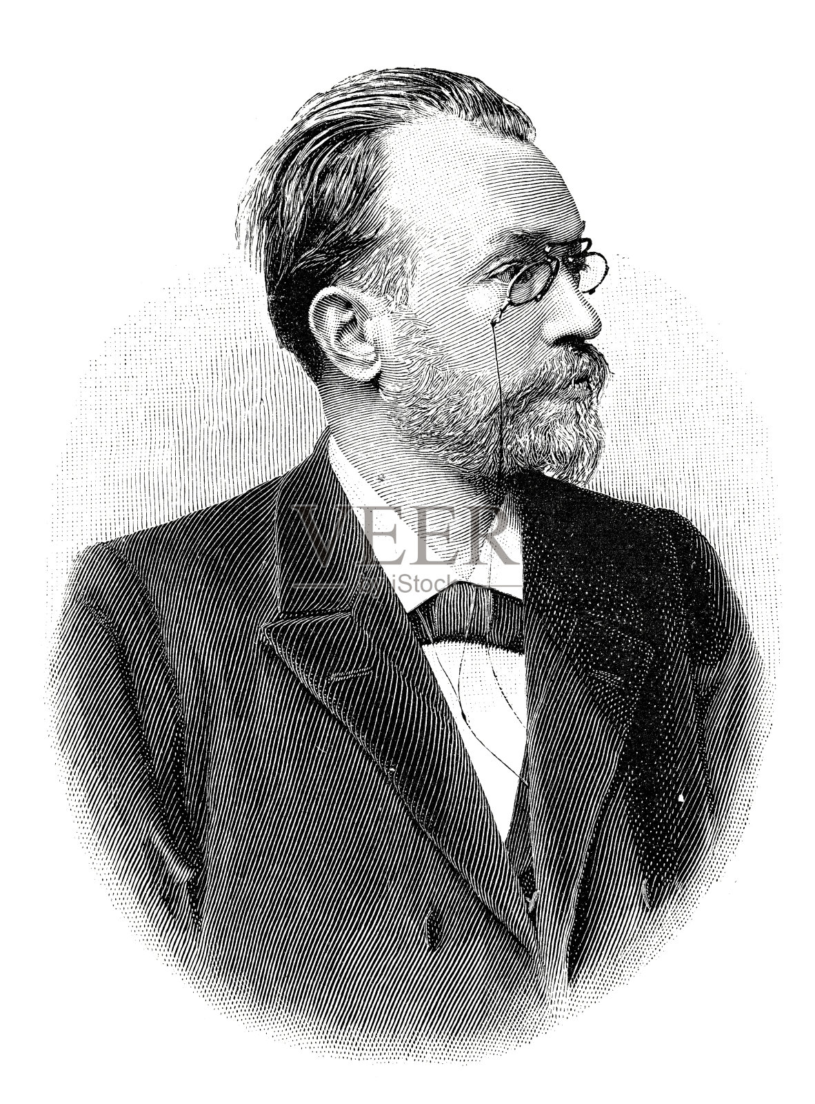 斯图加特市长海因里希·冯·高伊插画图片素材