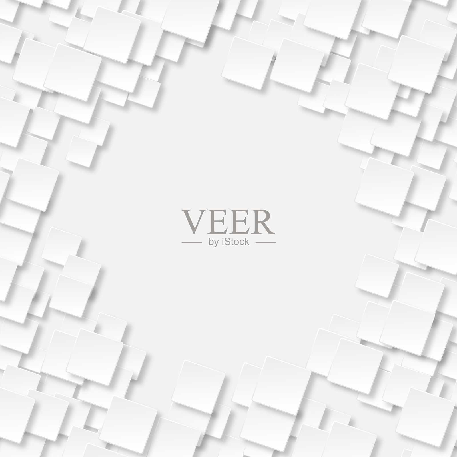 3D方形框架,复制空间周围有柔和的阴影插画图片素材