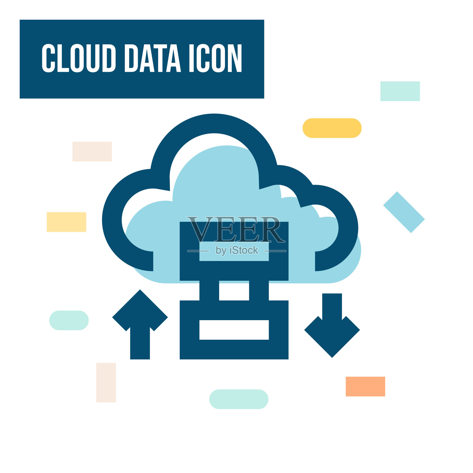 云数据图标插画图片素材
