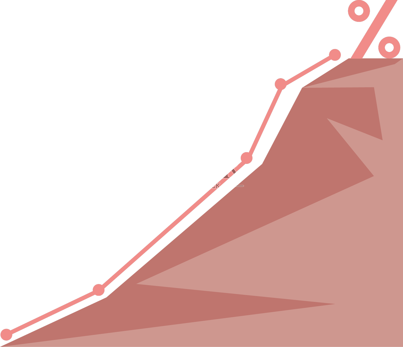 业务增长图表设计元素图片