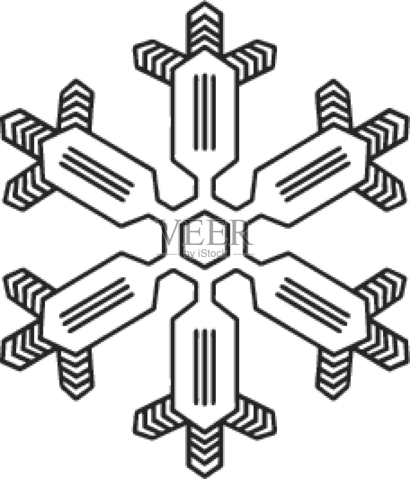 雪花插画图片素材