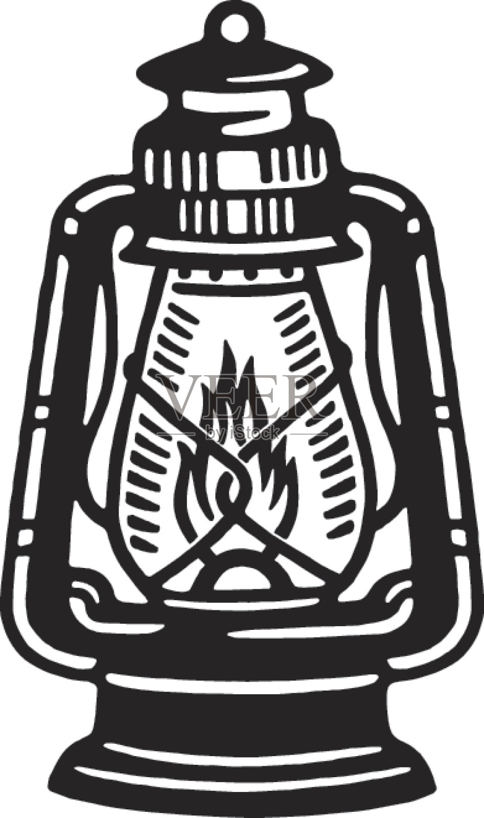 煤油提灯插画图片素材