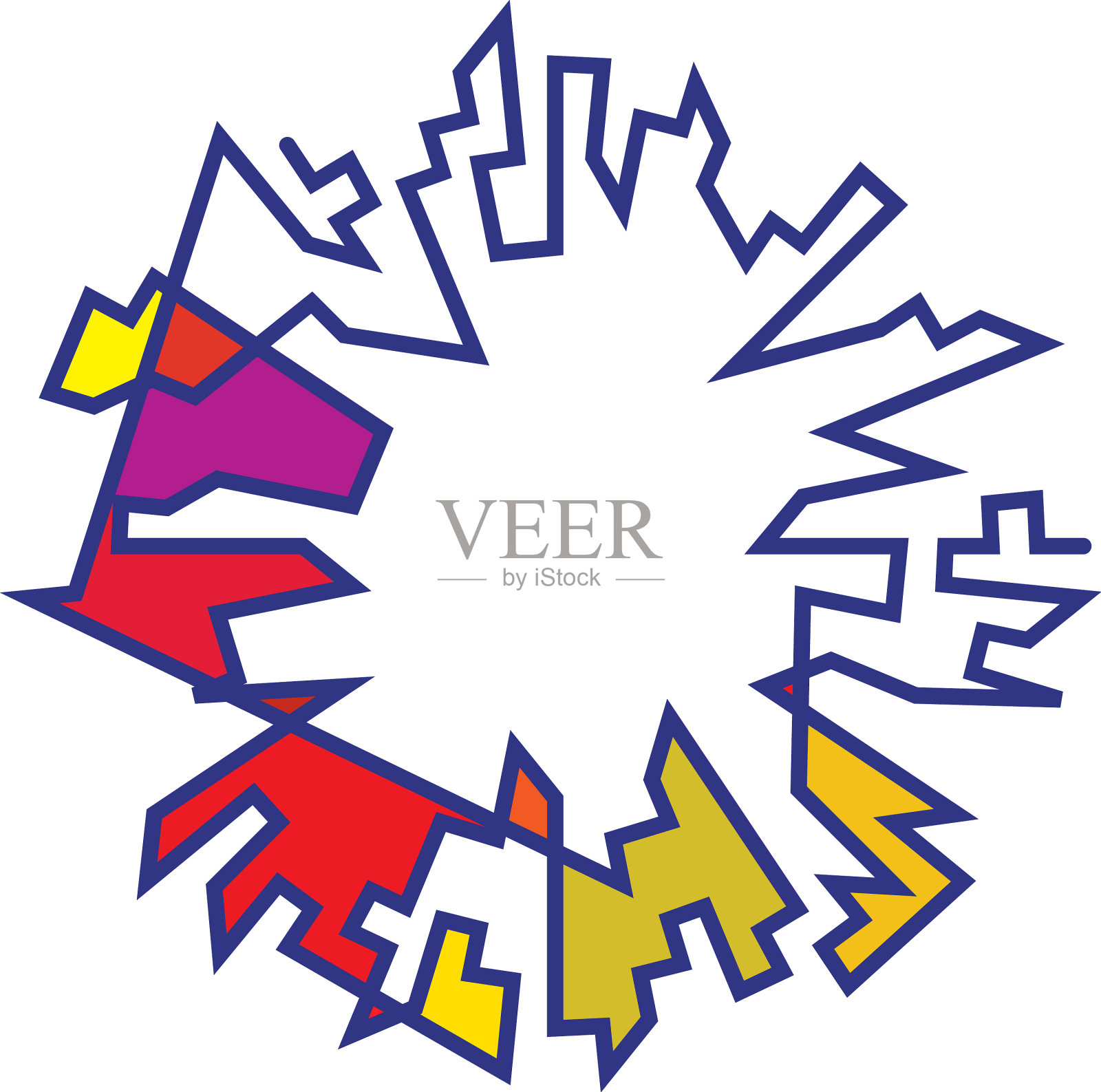 几何随机圆形元素抽象插画图片素材