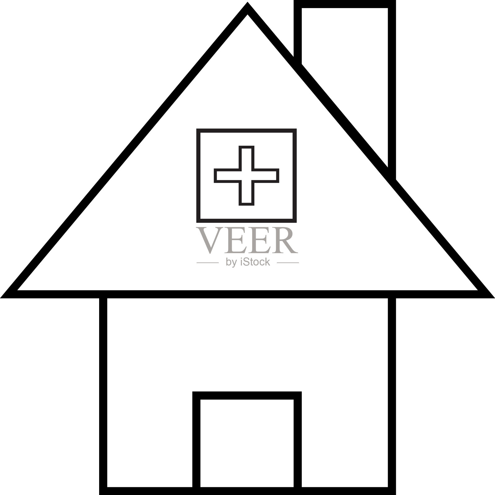诊所医疗交叉简单线图标图标素材