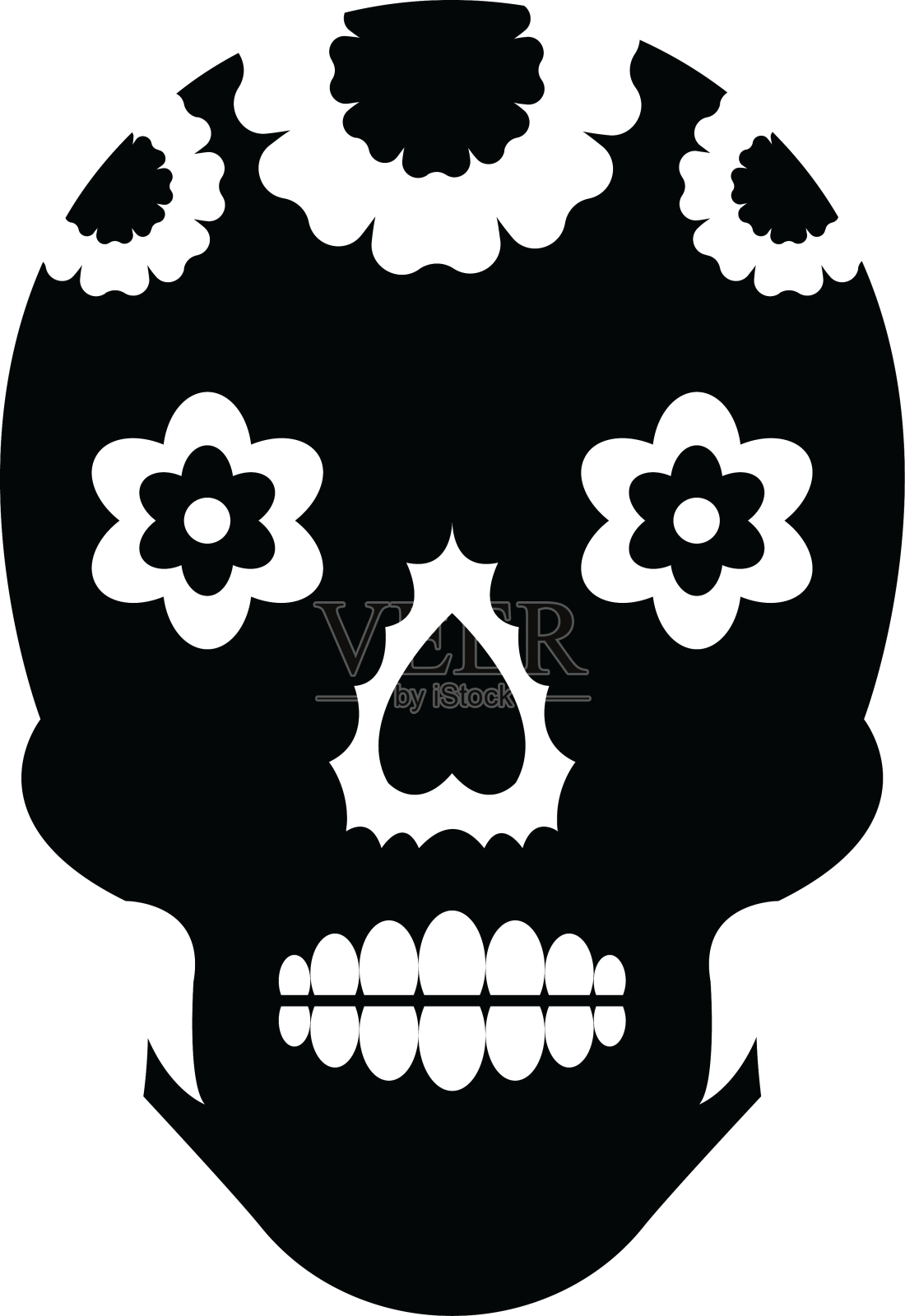 骷髅纹身设计元素图片