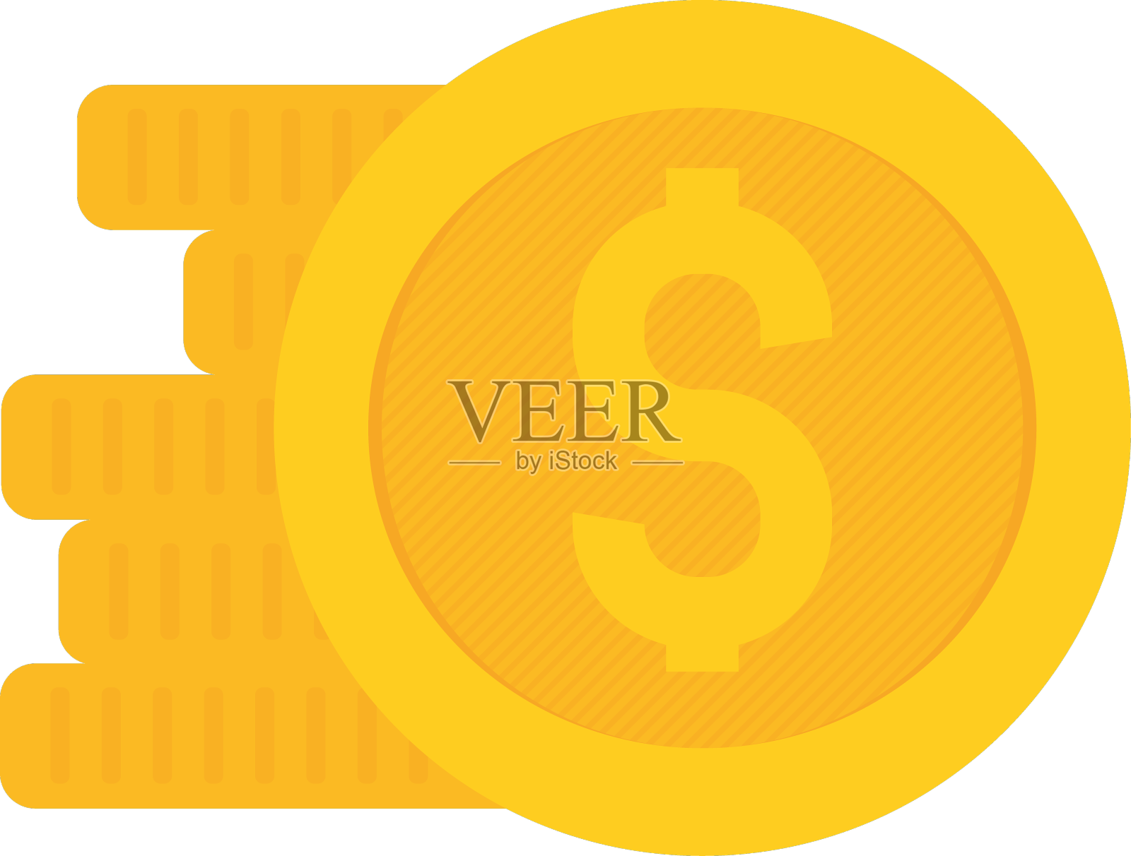 钱硬币堆栈设计元素图片