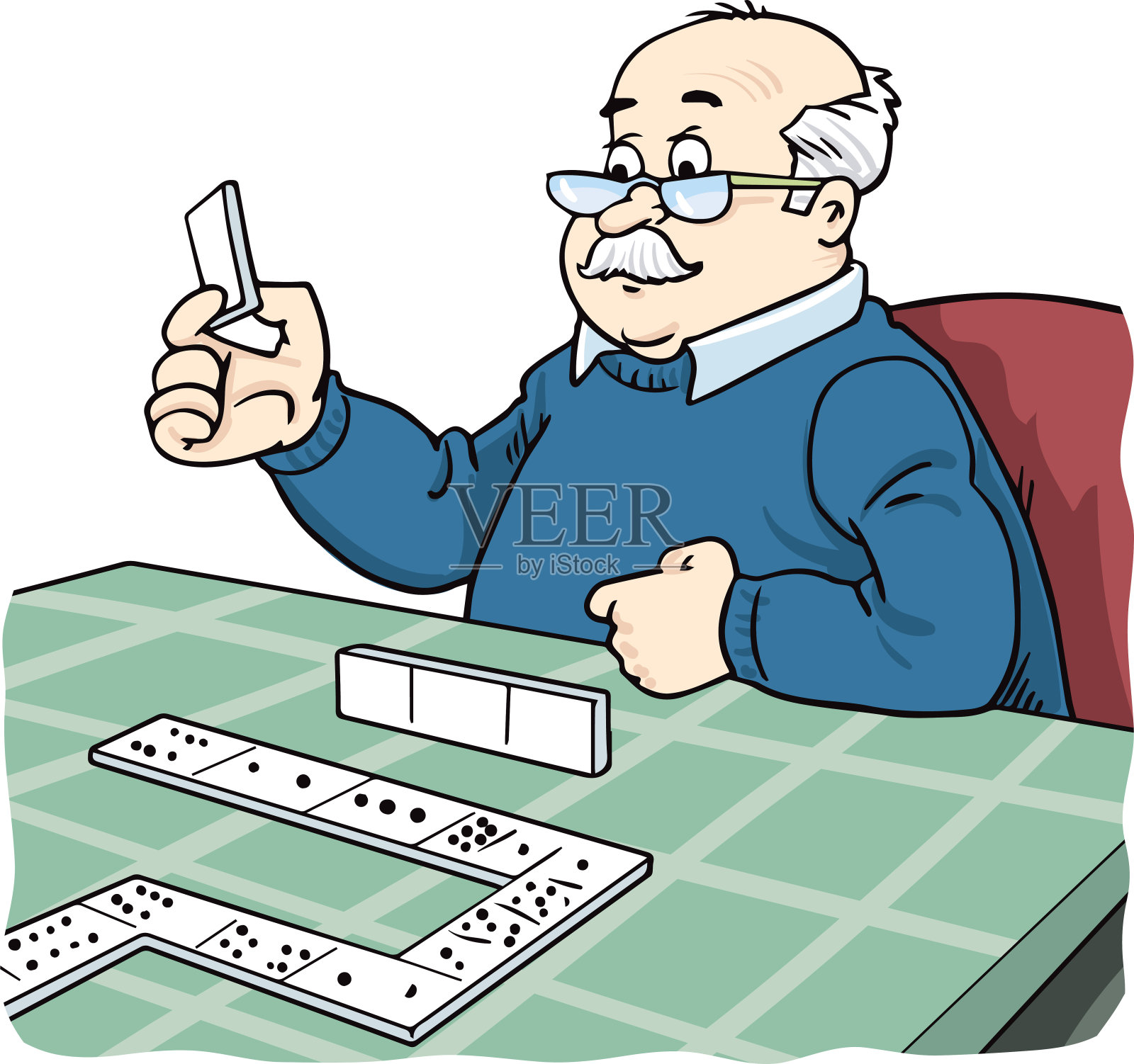 棋盘游戏domino插画图片素材