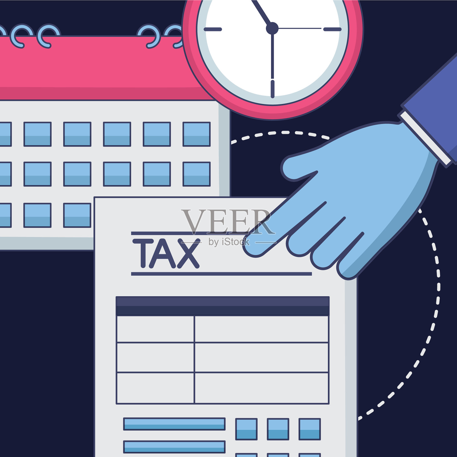 税收和货币符号设计插画图片素材