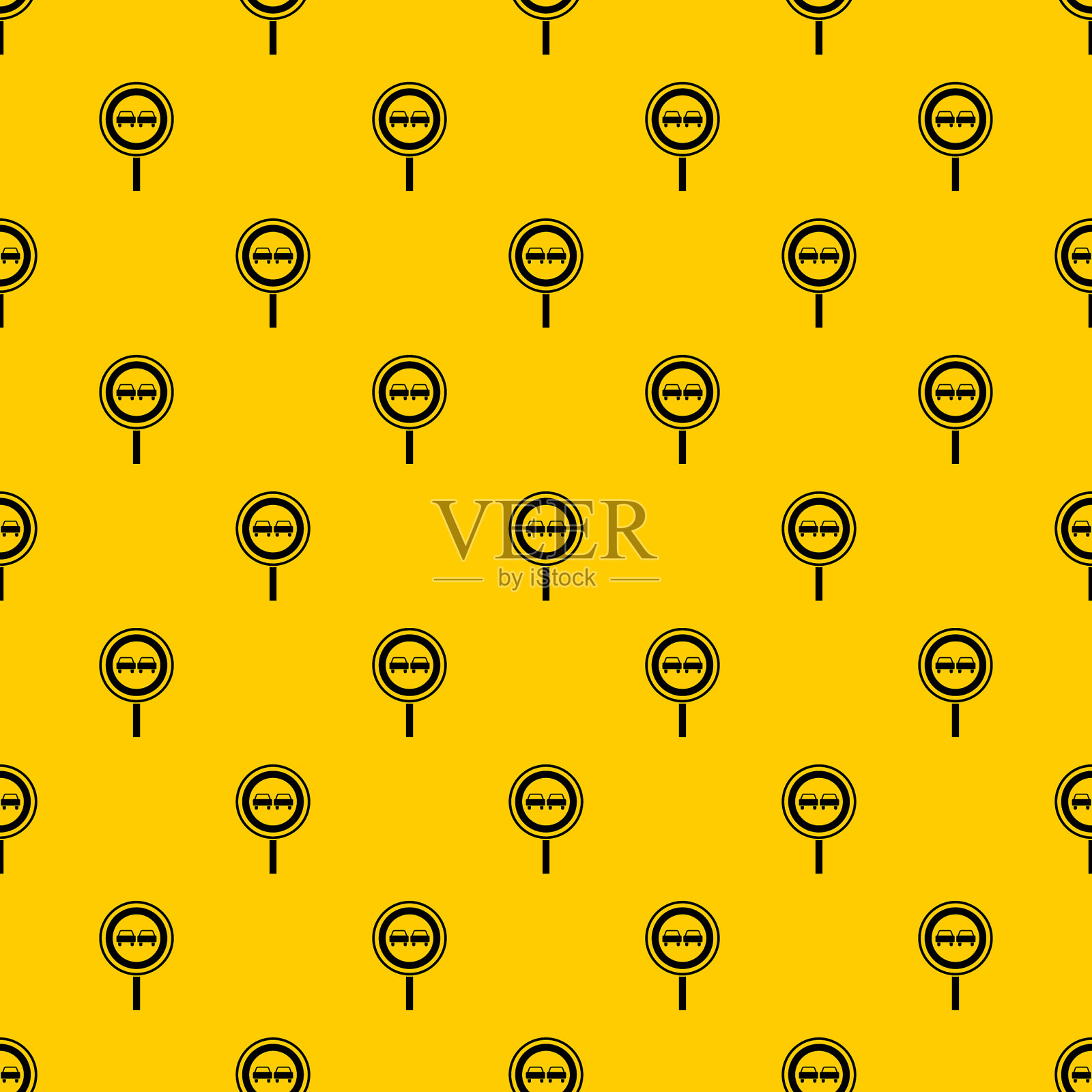 无超车标志图案插画图片素材