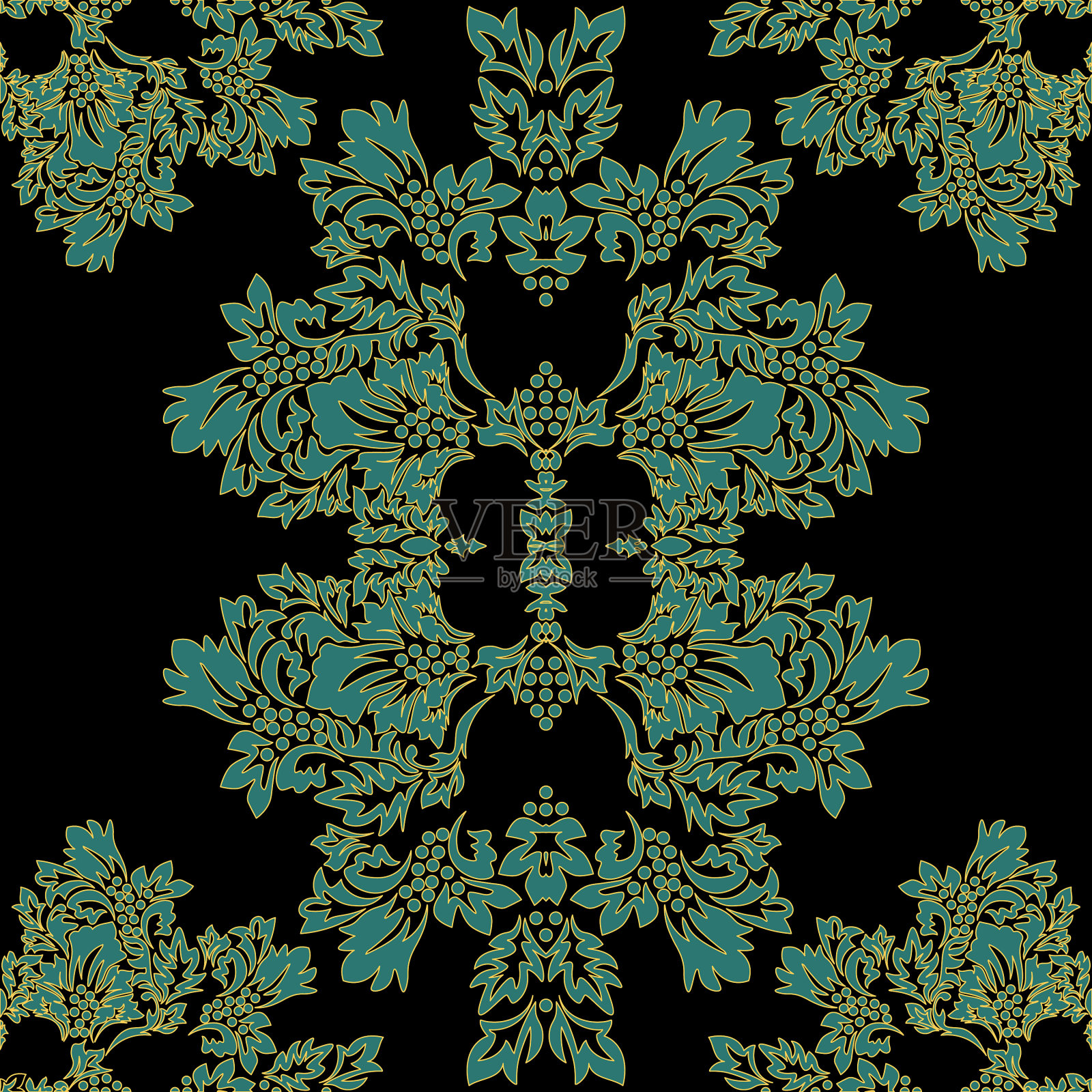 纸设计用伊斯兰锦缎卡插画图片素材