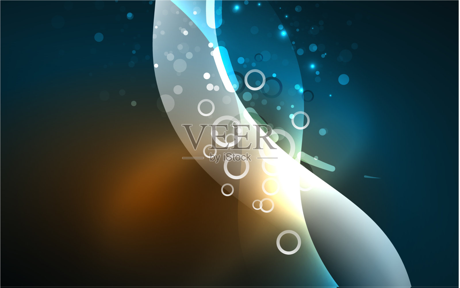 霓虹灯发光效果现代蓝色闪亮霓虹灯插画图片素材