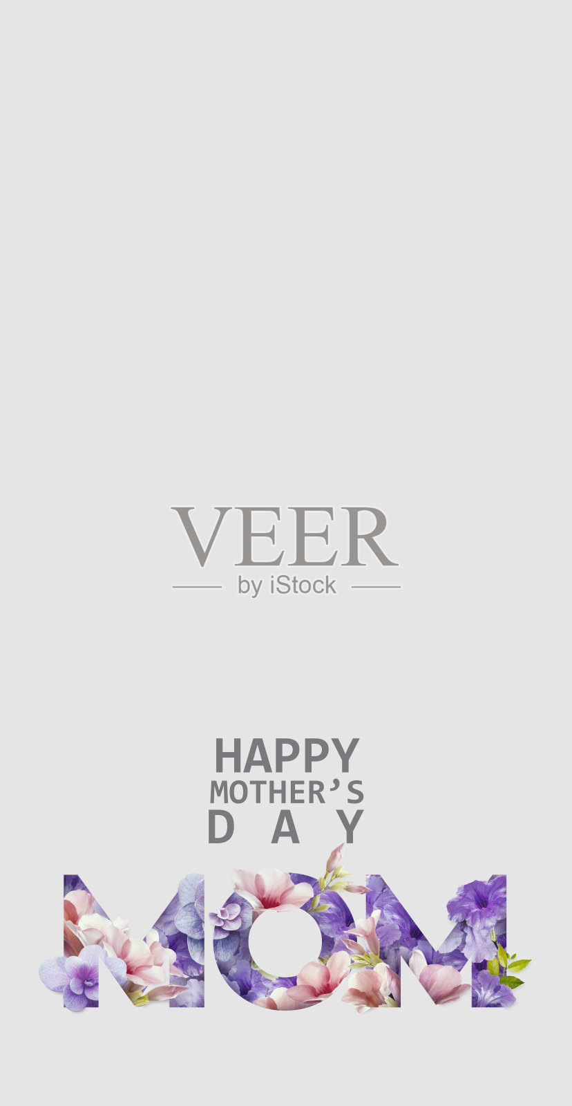 母亲节快乐书法与鲜花背景。充满爱的象征,带有文本的复制空间。照片摄影图片