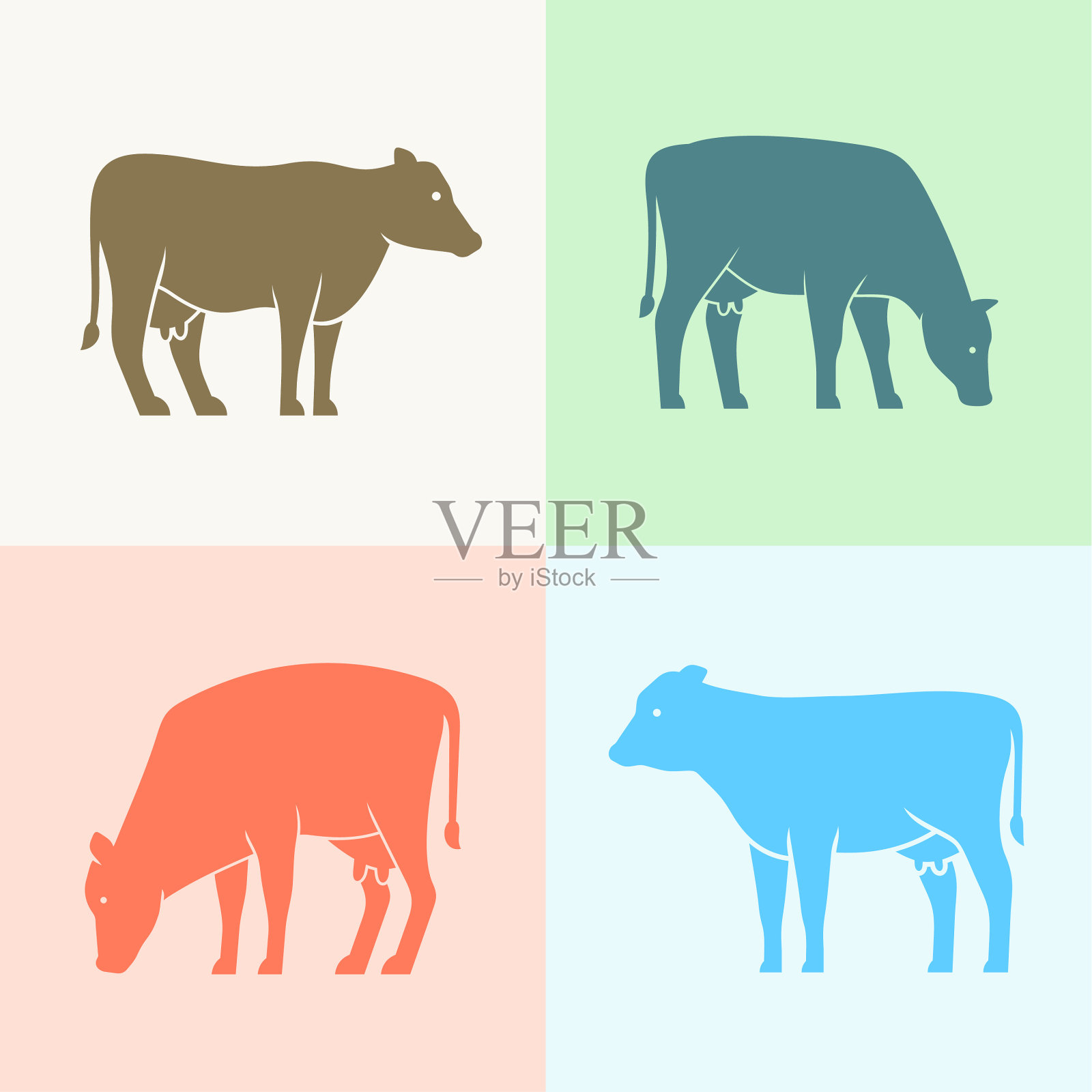 套牛标志插画图片素材