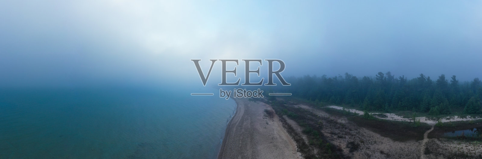 密西根湖全景照片摄影图片