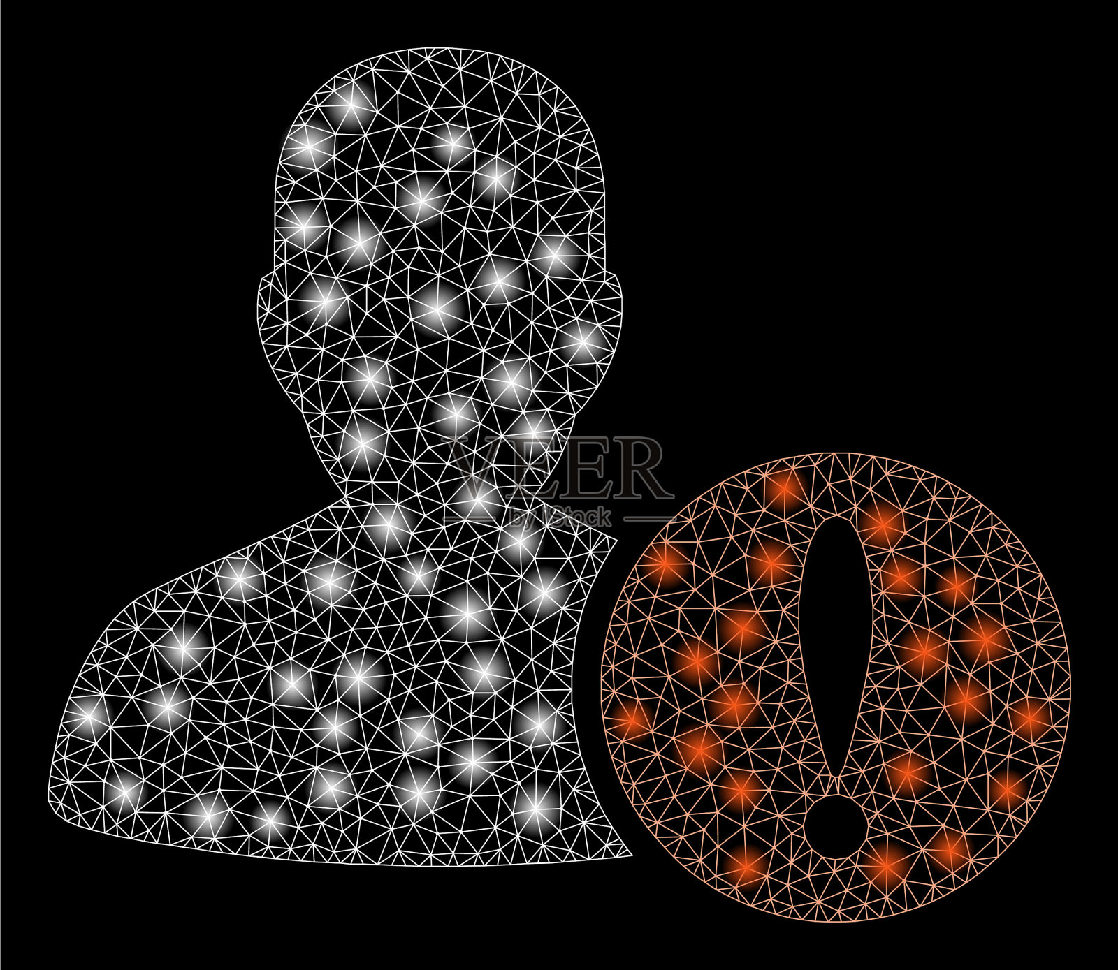 闪光网胴体病人问题与光插画图片素材