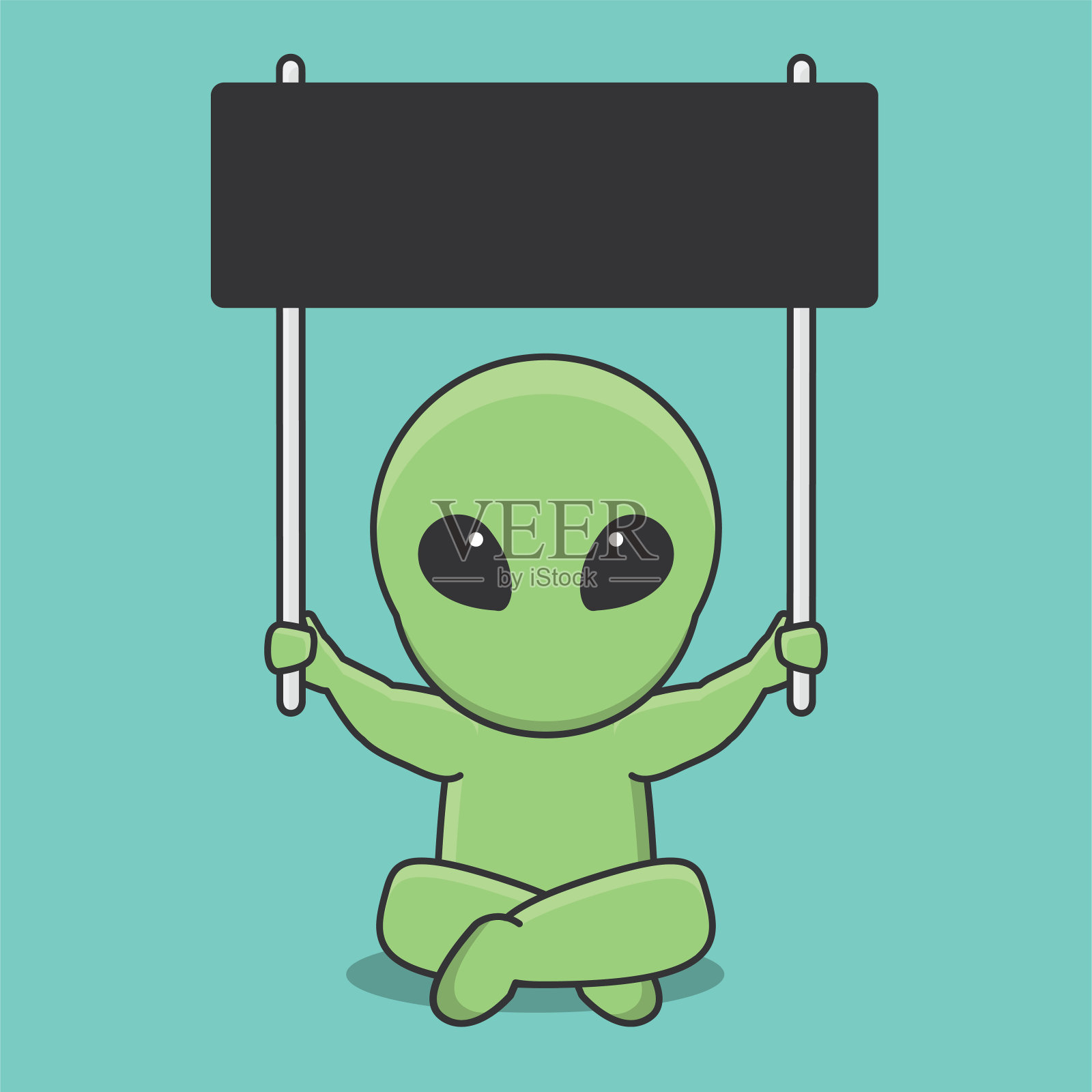 外星人宇航员星系宇宙太空机器人星际可爱的角色矢量图标卡通涂鸦插画图片素材