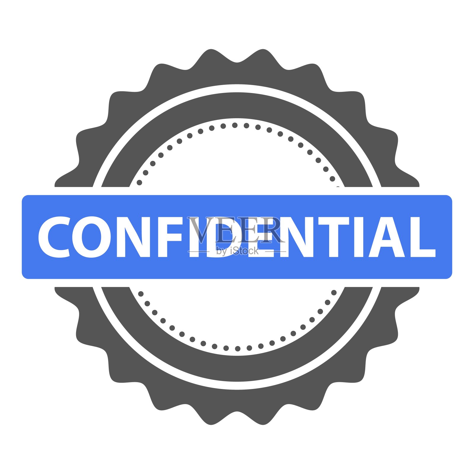 机密印章,印章。矢量徽章,图标模板。插图孤立在白色背景。插画图片素材