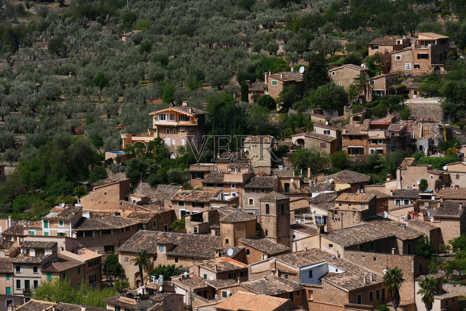 巴利阿里群岛马略卡岛Fornalutx村照片摄影图片