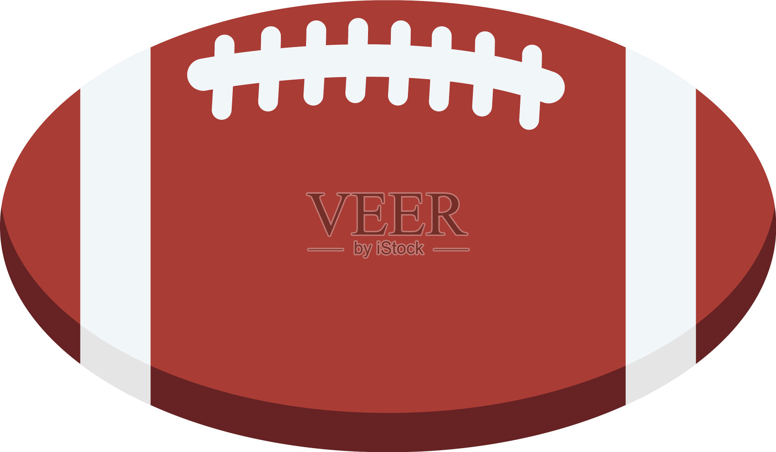 简单的白色背景橄榄球设计元素图片