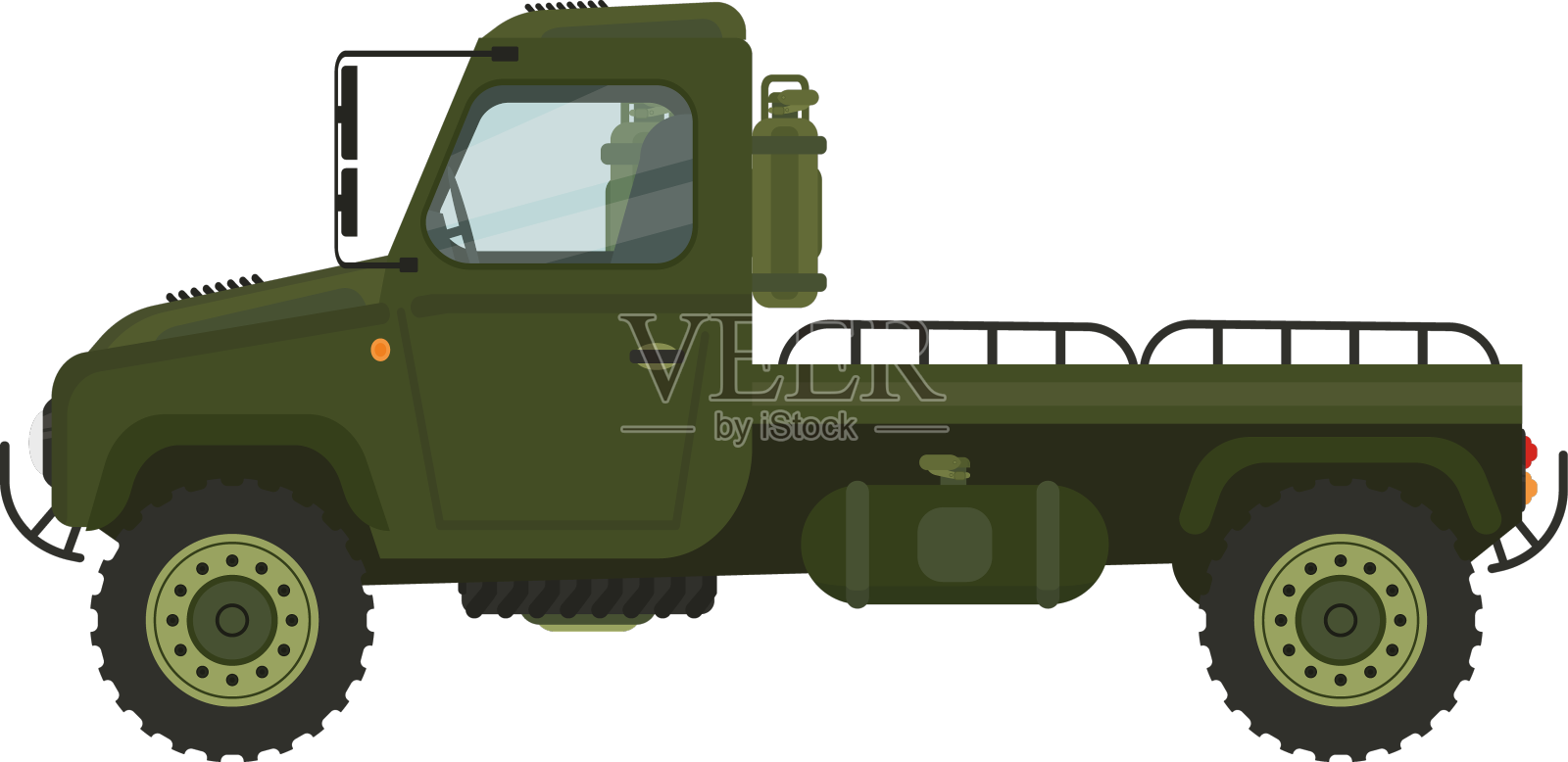 兵年的卡车模型上有一款白色设计元素图片