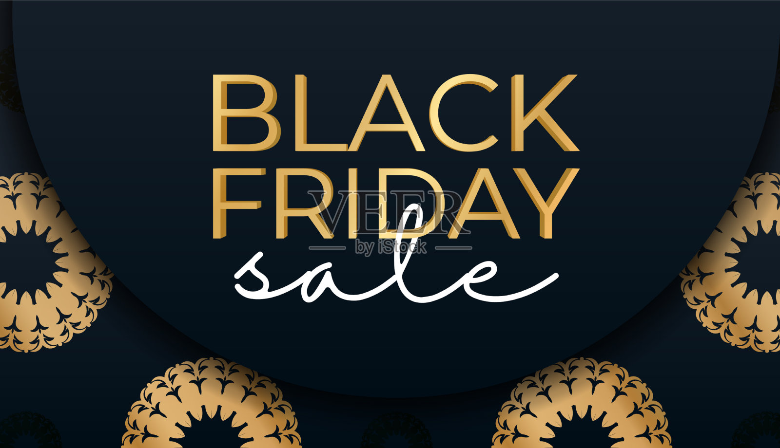 假日广告为黑色星期五的蓝色设计模板素材