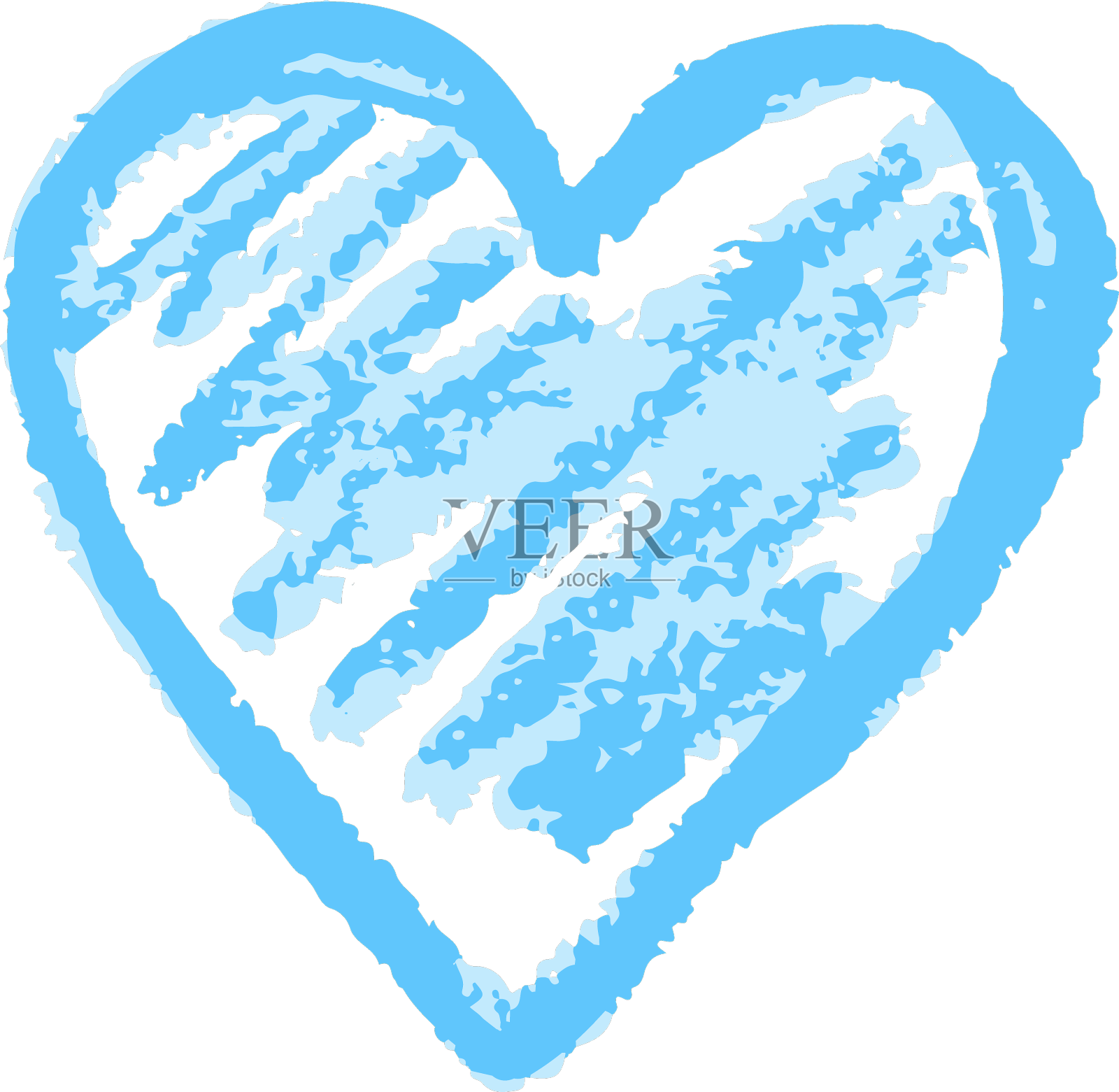 图标在手绘风格的蜡笔画设计元素图片