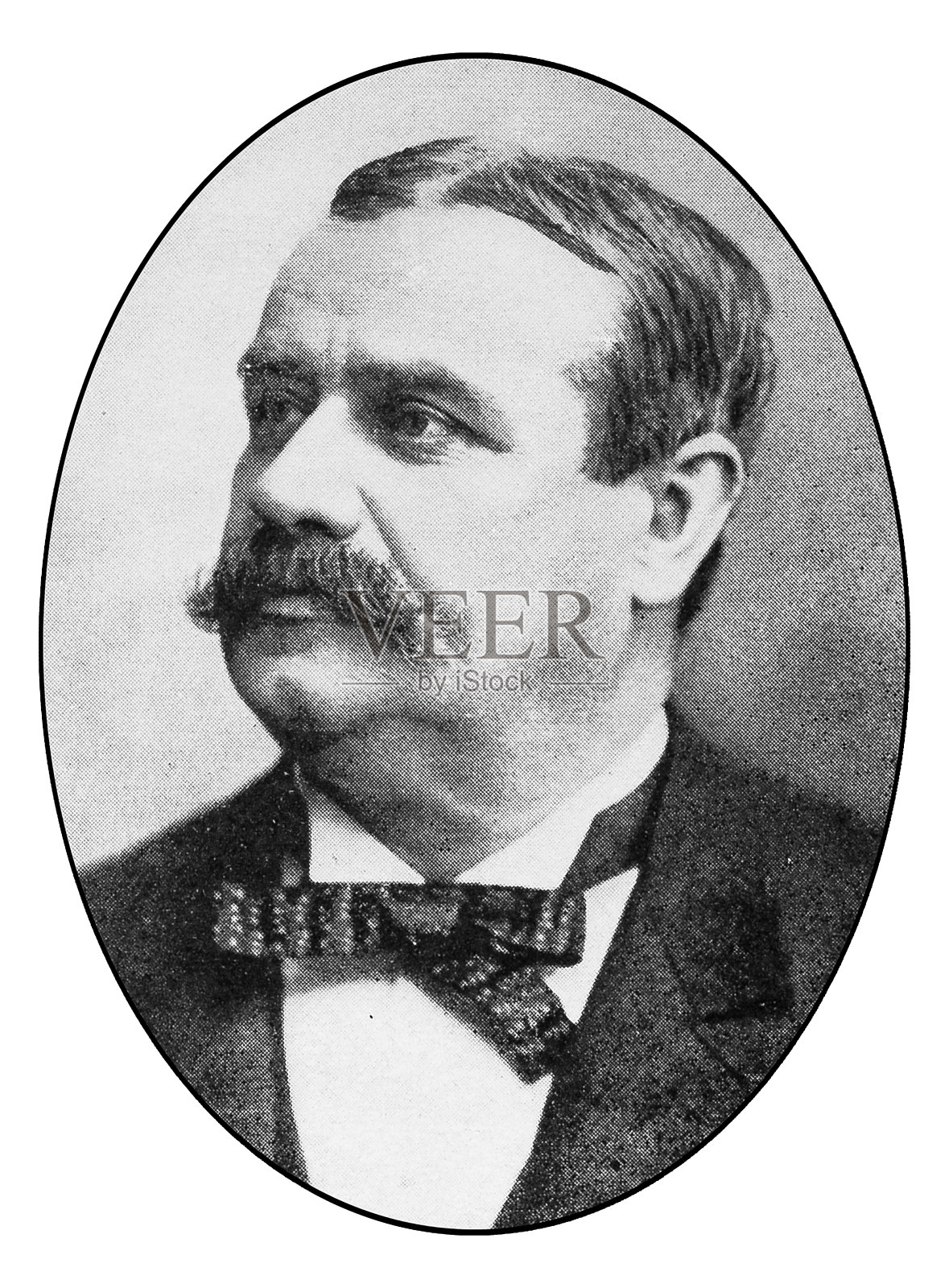 著名纽约人肖像:威廉·亨利·达沃插画图片素材